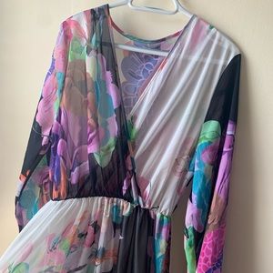 Floral Long Sleeve Maxi Dress